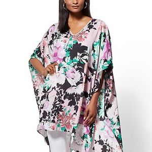 NY & Company Silk Poncho/Coverup